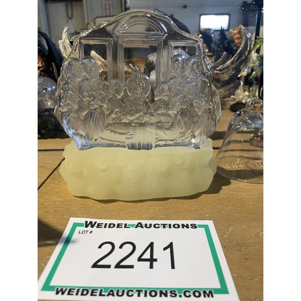 Light Up "Last Supper" Glass Figurine