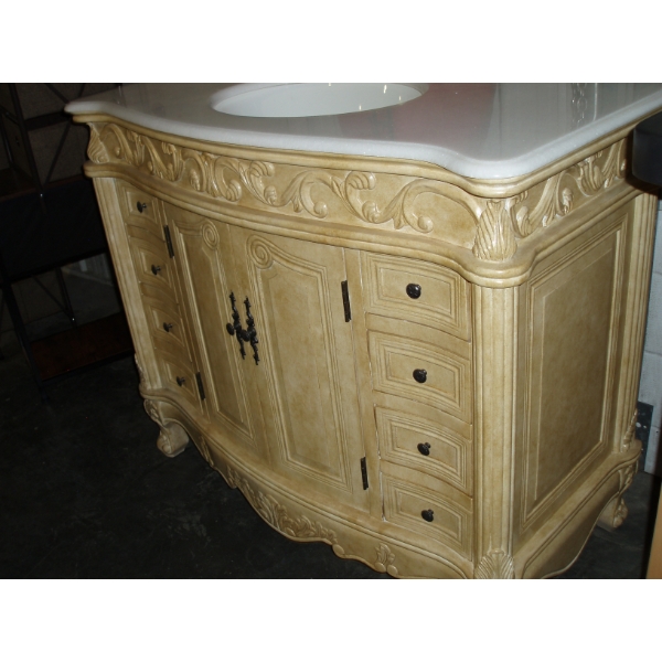 32" Bathroom Vanity, Ivory White, Engineered Marble Top, Cream, from Wayfair