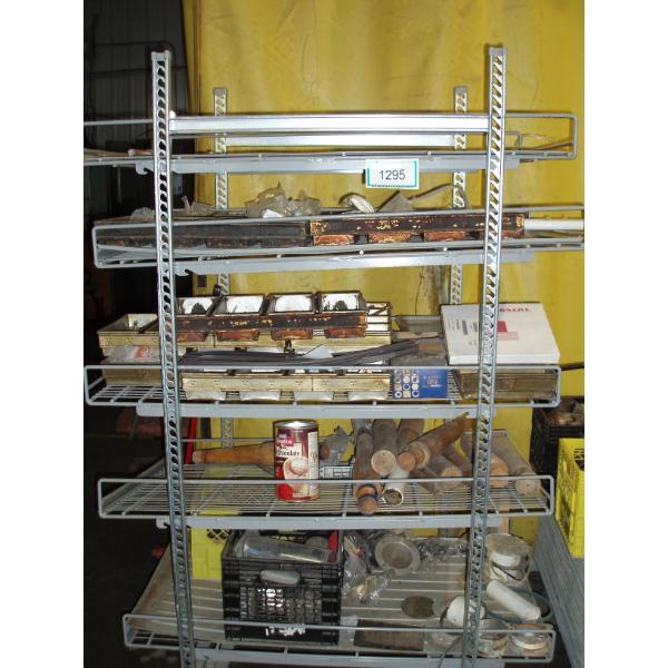 Mobile steel cart with misc items included