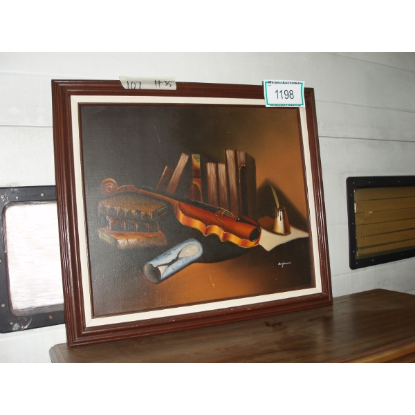 Oil Painting, depicting a violin