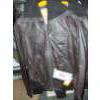 Image 1 : ELZEIN Ladie's Dark Brown with Fitted Black Collar Leather Jacket - size S