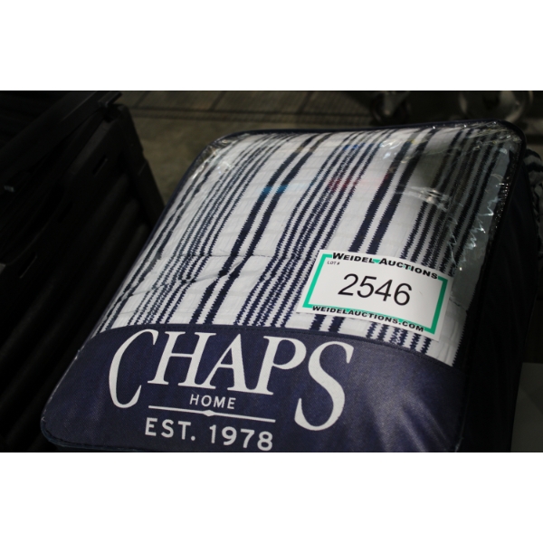 CHAPS QUEEN Comforer, blue & white