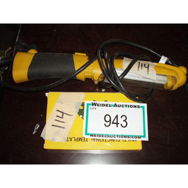 Multifunctional Template Tool with a corded work light