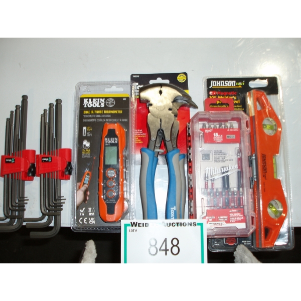 Lot of Assorted Milwaukee/Klein/Johnson Tools - 7 pcs