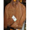 Image 1 : ELZEIN Ladie's Brown Fitted Collar Leather Jacket - size L