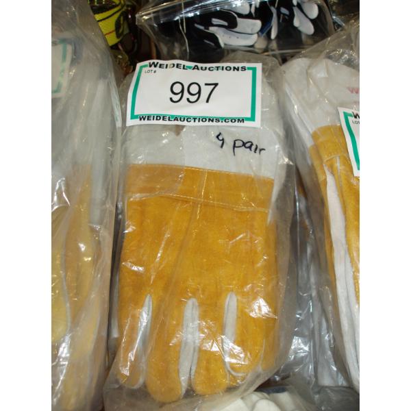 Lot of 9, tan welding gloves