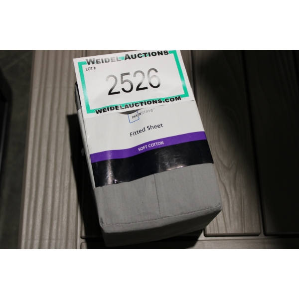 Mainstays DOUBLE Fitted Sheet, grey 