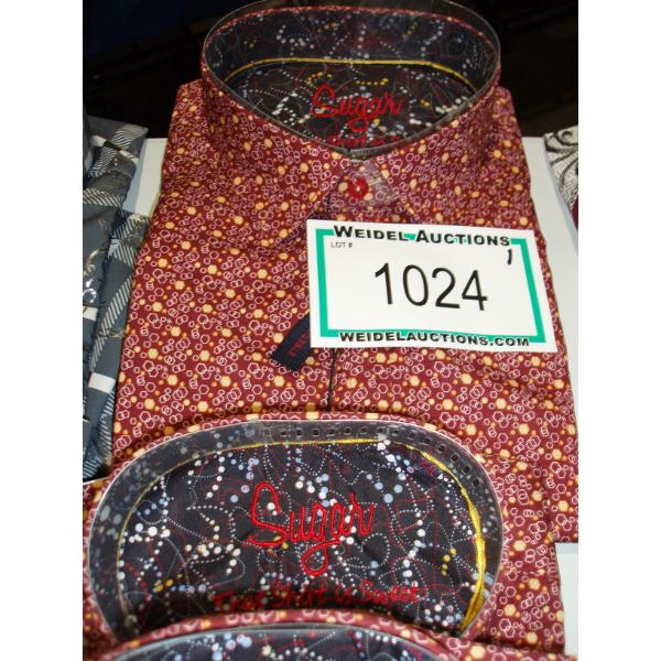 Size 3XL, Mens Walden Burgandy Long Sleeve Button Up Shirt