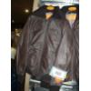 Image 1 : ELZEIN Ladie's Dark Brown with Fitted Black Collar Leather Jacket - size M