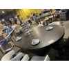 Image 2 : Solid Dark Wood Finish Oval Table,Seats 6-8