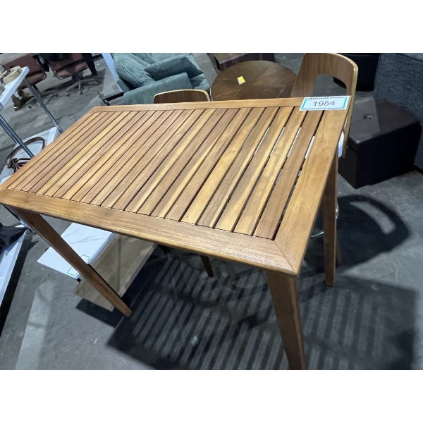 Dominique Rectangular Acacia Outdoor Bar Table