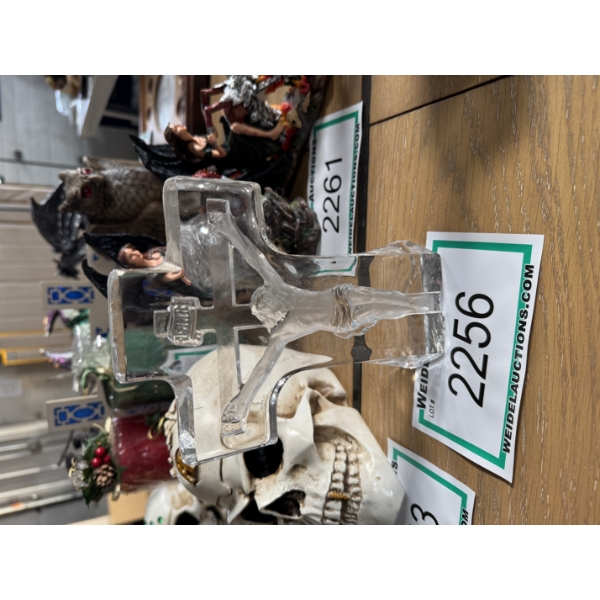 Glass Crucifix Light Up Figurine
