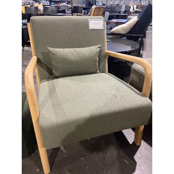 Herford 26" Wide Med Century Upholstered Solid Wood Accent Chair