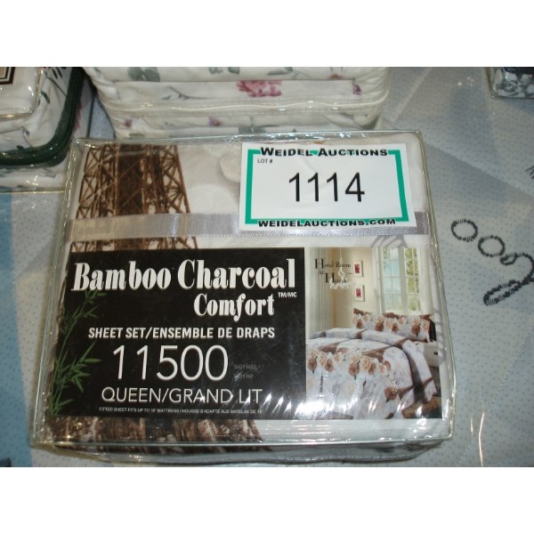 Multi Flower Colored Bamboo Comfort Sheets, Queen