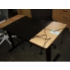 Image 1 : Height Power Adjustable Standing Desk with wooden top and black legs