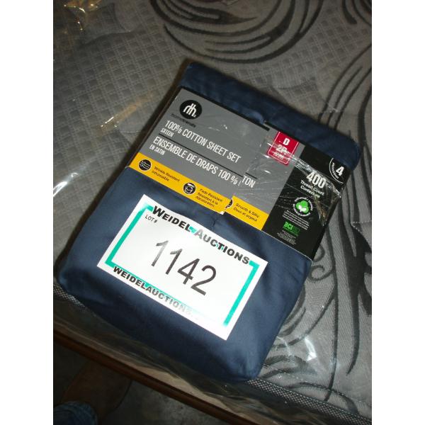 4pc Double Cotton Sheet Bed Set, wrinkle resistant