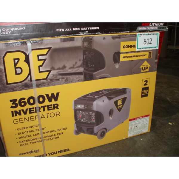 NEW BE Power Equipment 3600 watt Invertor Generator