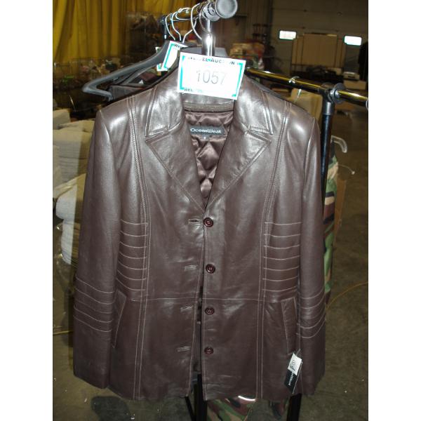 Size 8 - Ocean West Ladies Brown Leather Coat
