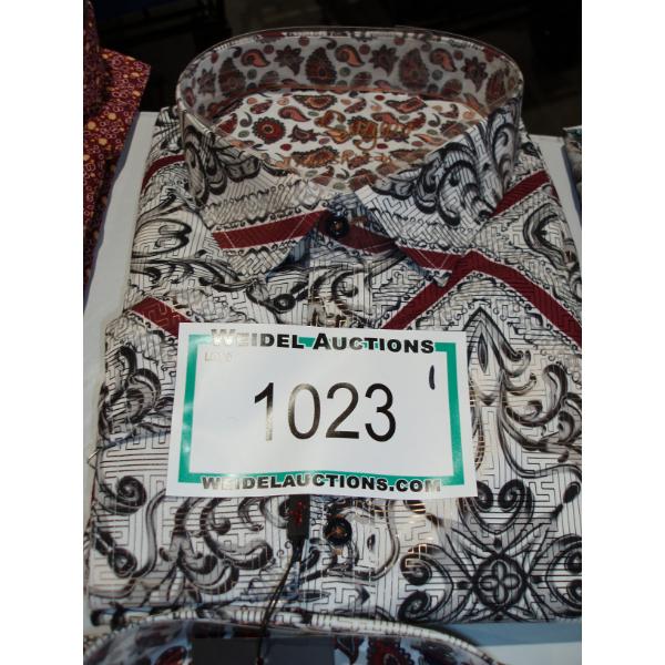 Size 4XL, Mens Chalette Frost Long Sleeve Multicolored Button Up Shirt