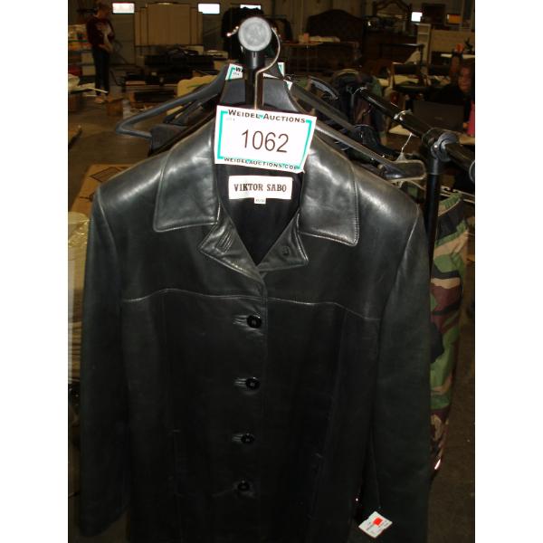 Size XS - VIKTER SABO Ladies Long Brown Leather Coat