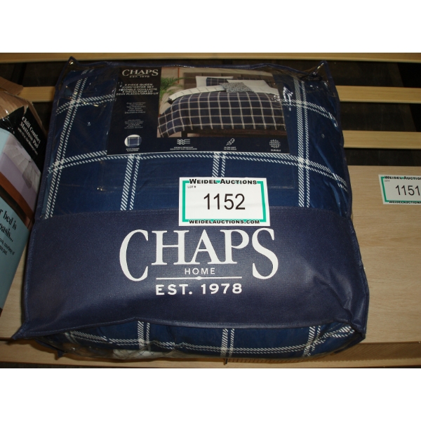 8pc Blue/White Checkered Comforter Set