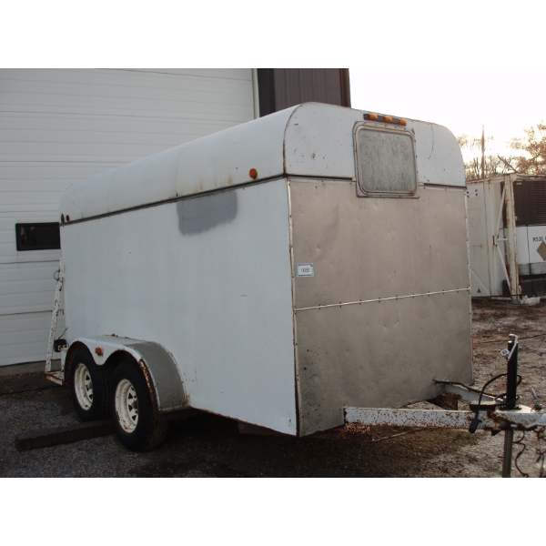 1989 Lockwood 12' Enclosed Utility Trailer, double axel RESERVED - CALL FOR HIGH BID