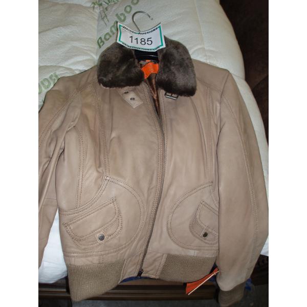 Size S - ELSEIN Ladies Tan Lamb Skin Jacket