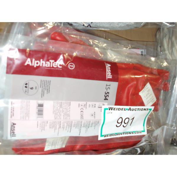 Lot of 6, Ansell Rubber Glove - size 9