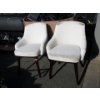 Image 1 : 2 Fabric Upholstered Accent Chairs - As Is