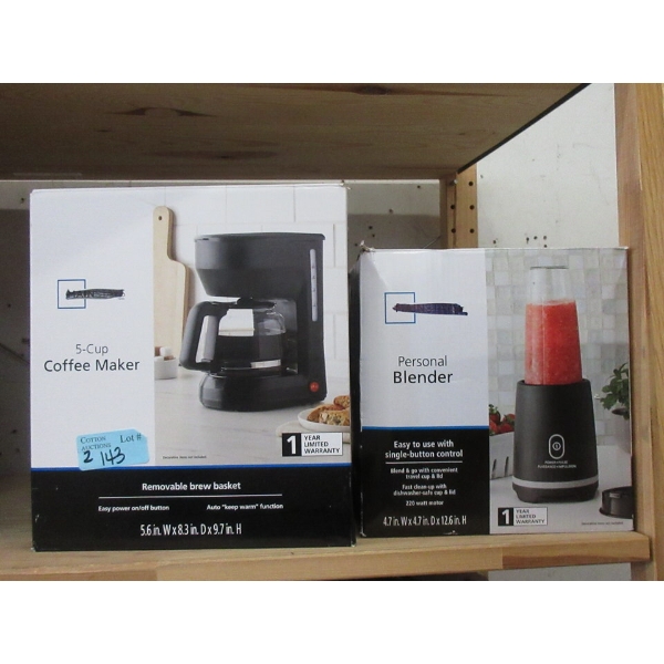 Mainstays 5-Cup Coffee Maker & Personal Blender