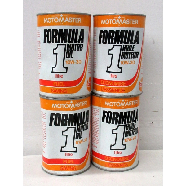 4 Motomaster Formula 1 Unopened Oil Cans
