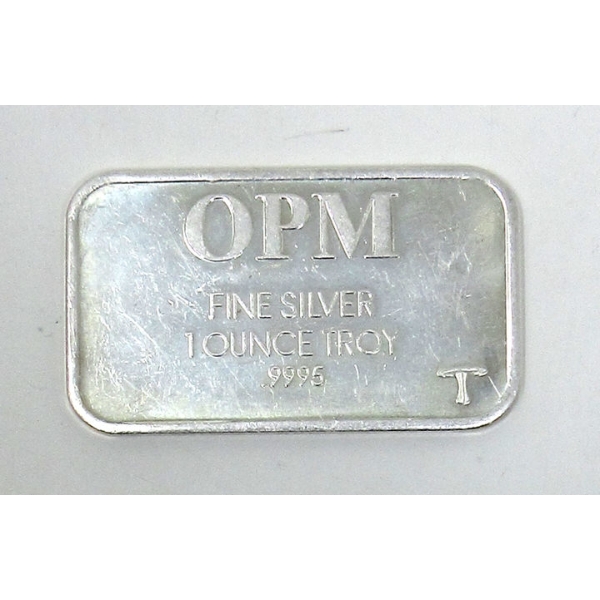 1 Oz .9995 Silver OPM Bar 