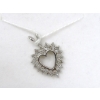 Image 1 : 10 KT White Gold Diamond Heart Pendant