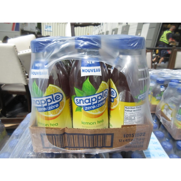 4 Cases of Snapple Zero  Lemon Tea  Sugar Free Drink