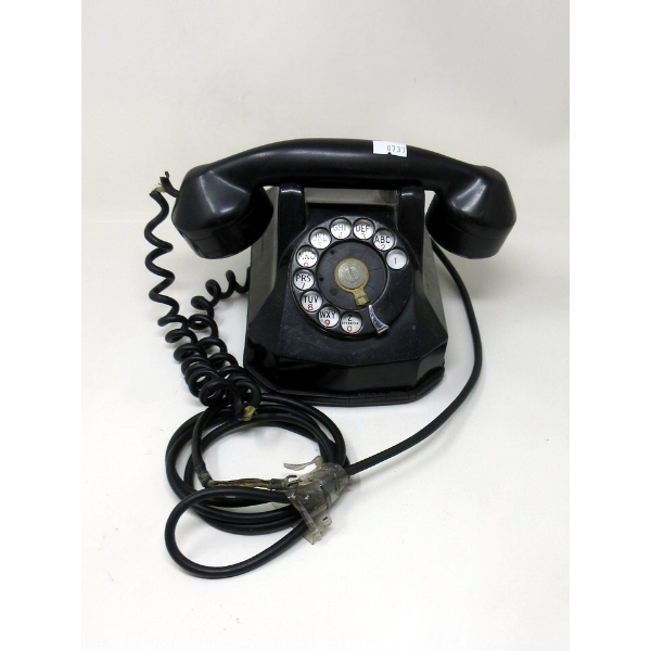 Vintage Black Rotary Dial Desk Phone