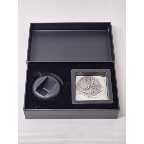 1 Oz .9999 Silver 2017 Ancient Canada Ornithomimus Coin 