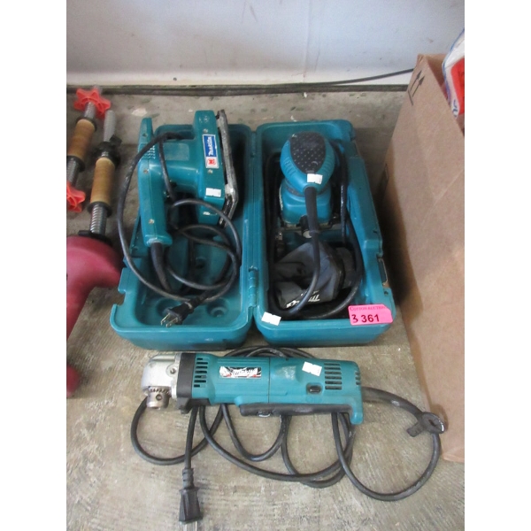 Makita Corded Grinder and 2 Sanders