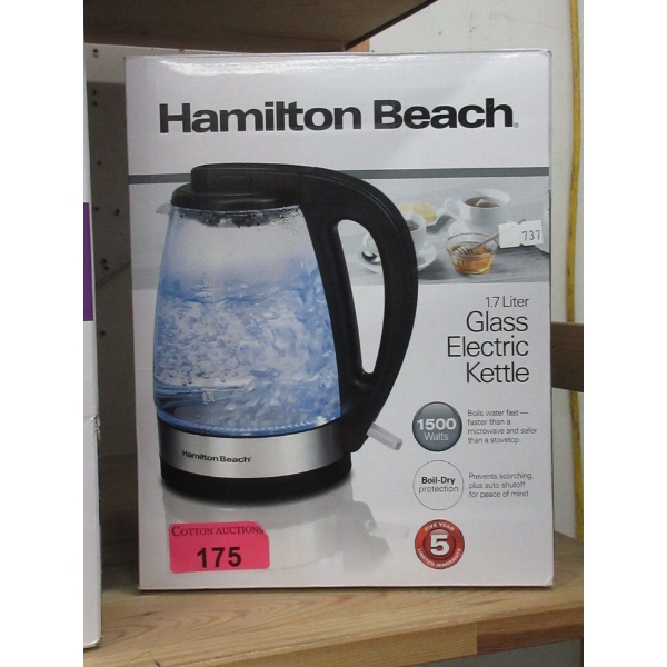 Hamilton Beach 1.7 L Glass Electric Kettle