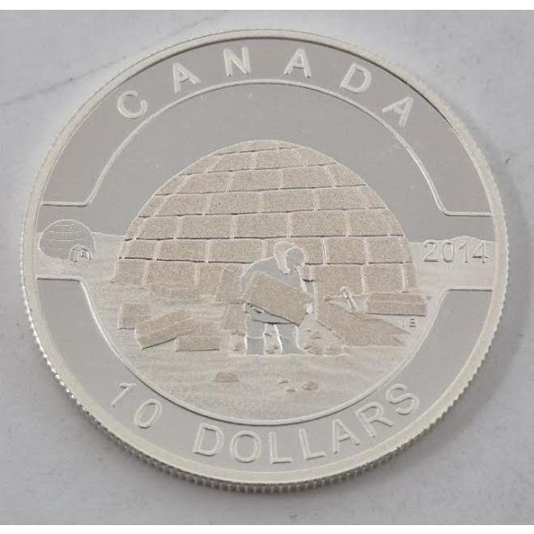 1/2 Oz .9999 Silver 2014 Canada Igloo Coin 