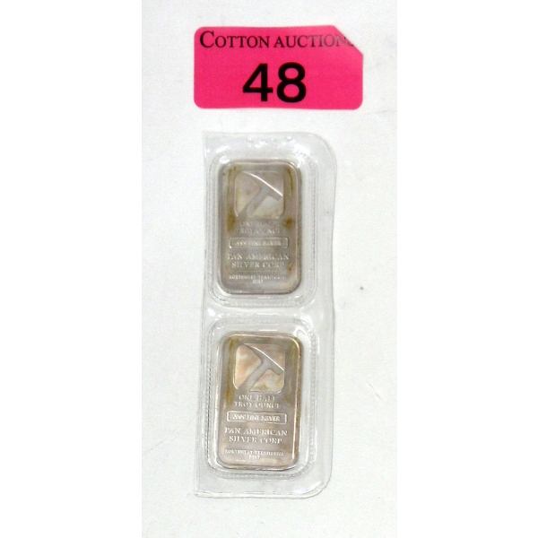 Uncut 2 x 1/2 Oz .999 Silver NWTM Bars 