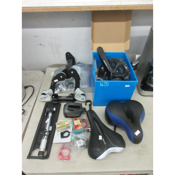 10+ Piece Lot of New and Preowned Bike Parts