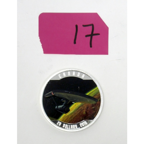 1 Oz .999 Silver 2016 Canada Star Trek-Enterprise Coin 