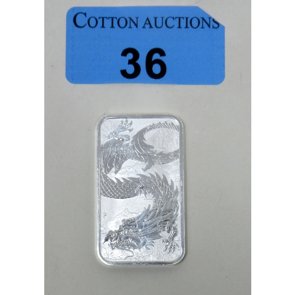 1 Oz .9999 Silver 2023 Year of the Dragon Legal Tender Coin 