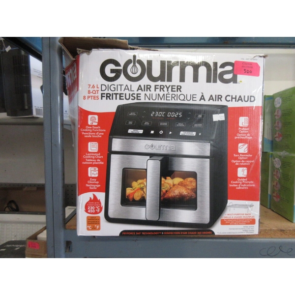 Gourmia Digital Window Air Fryer - 8 QT / 7.6 L