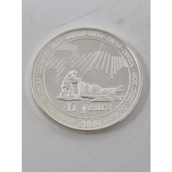 1 Oz .999 Silver Yukon/Alaska Dog Sled Race Round