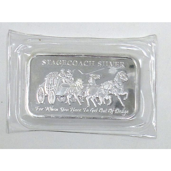 1 Oz .999 Silver Stagecoach Divisible Bar 