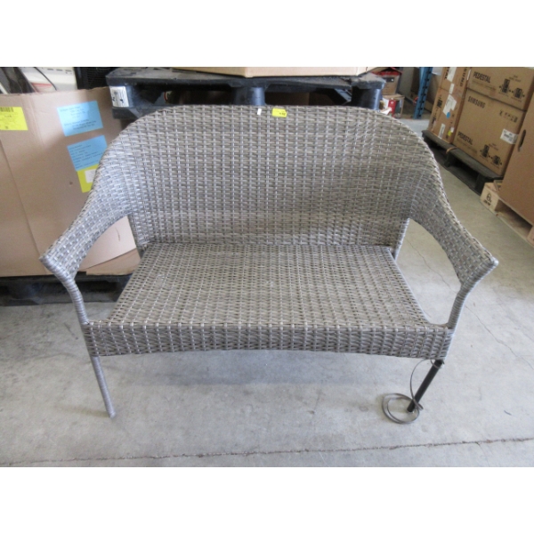 Woven Resin Patio Loveseat - Customer Return