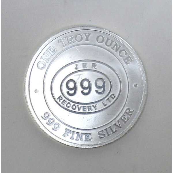 1 Oz .999 Silver JBR Ethically Sourced Round 
