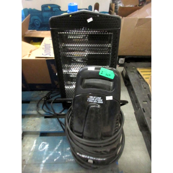 Power Washer & Pelonis Mid-Size Electric Heater