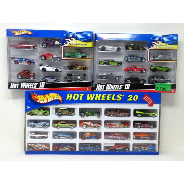2 Hot Wheels 10 Packs & One 20 Pack of Vehicles